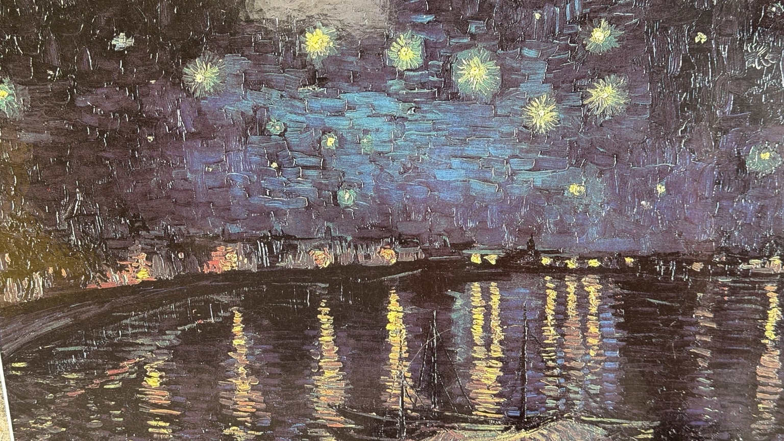 De Rhône bij nacht in het werk van Van Gogh